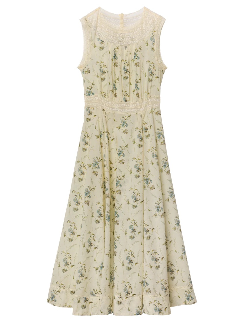 Doén Liliane Dress in Sunshine Prairie Rose Butter Yellow/Cream Dress - Picture 3 of 4